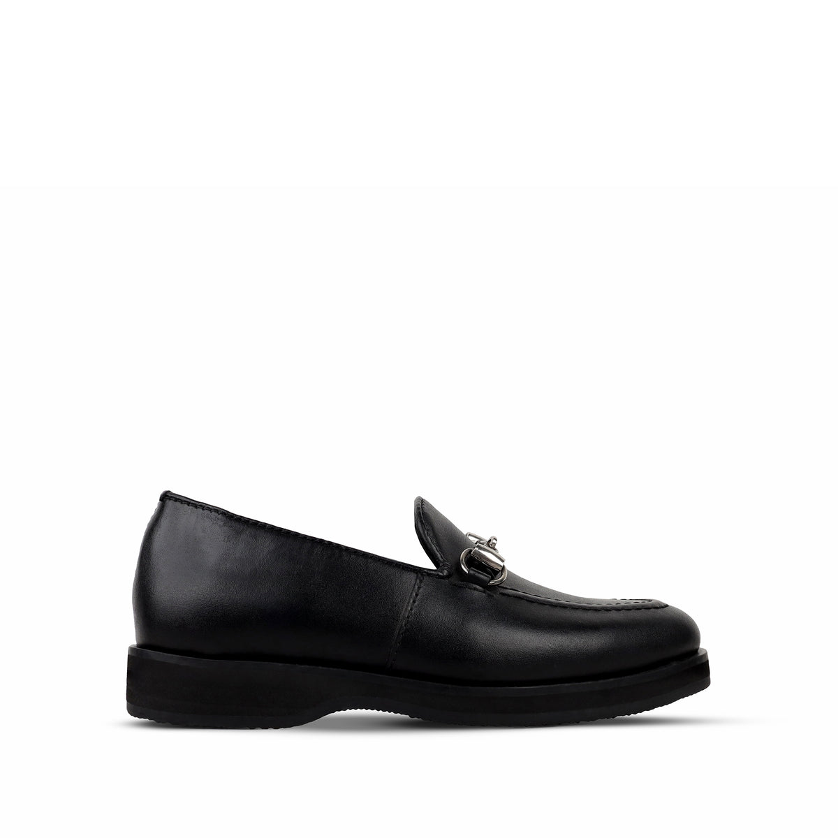 Chad -  Children's Black Calf Leather Loafers