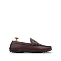 Knox - Men's Light Brown Check Textured Calf Leather Driver Shoe
