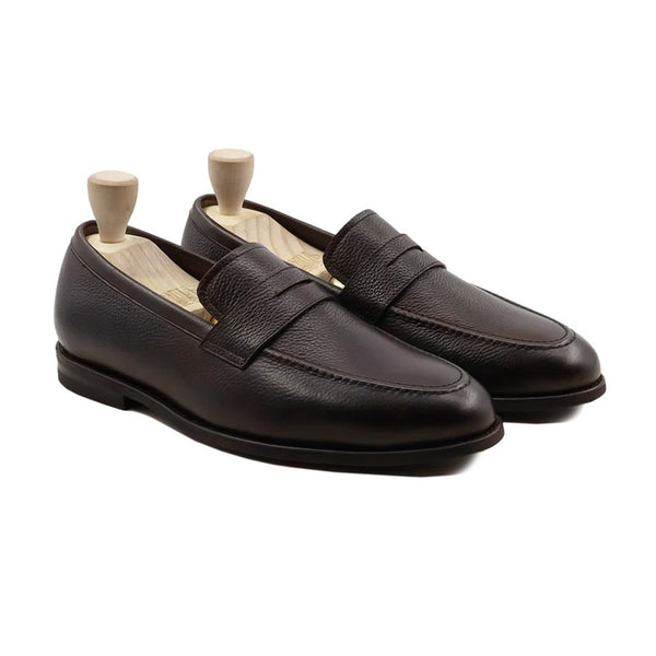 Bruin - Men's Dark Brown  Pebble Grain Leather Loafer