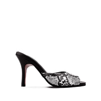 Elira - Women's Black Snake Print 90mm Heels