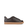London - Men’s Dark Brown Pebble Grain Leather Sneaker