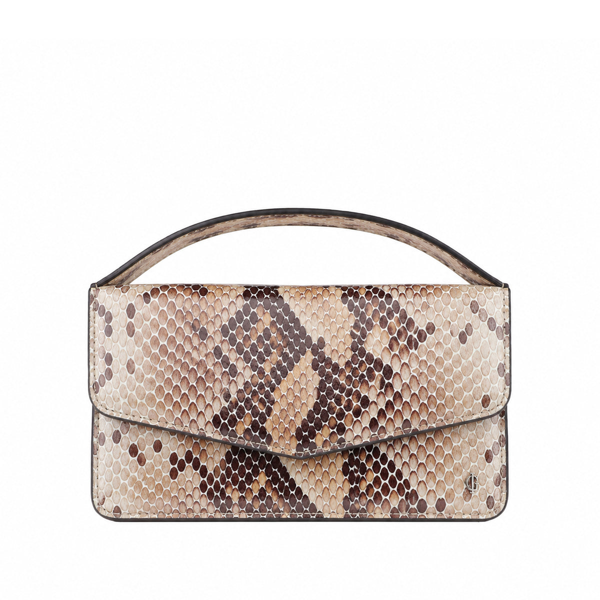 Victoria  - Snake Brown Print Micro Bag