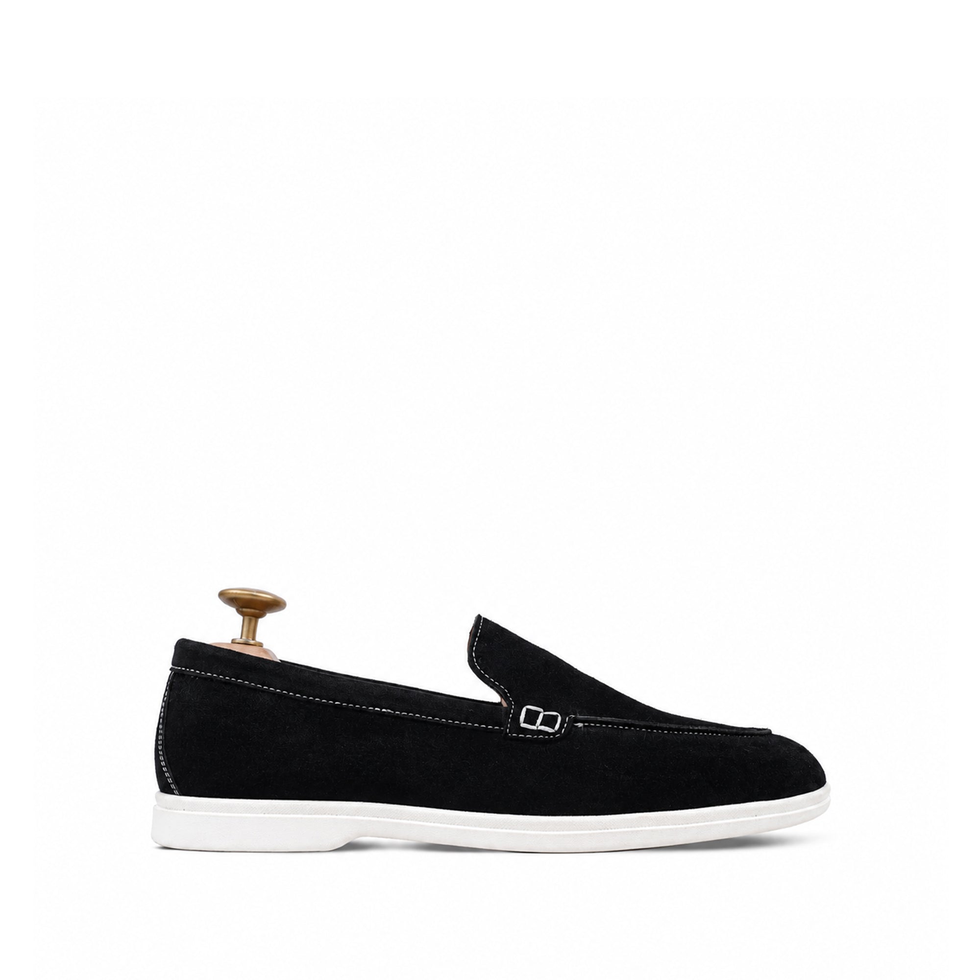 Crest - Men's Black Suede Loafer