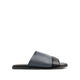 Borela - Men's Black & Gery Calf Leather Slipper