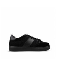 Nico - Men's Black Suede and Mesh Fabric Sneaker