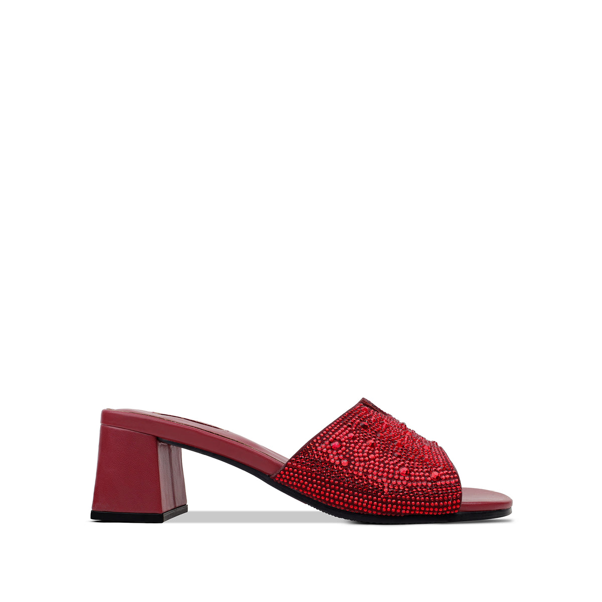 Isabel  - Women's Red Hand Set Crystals 50mm Heels