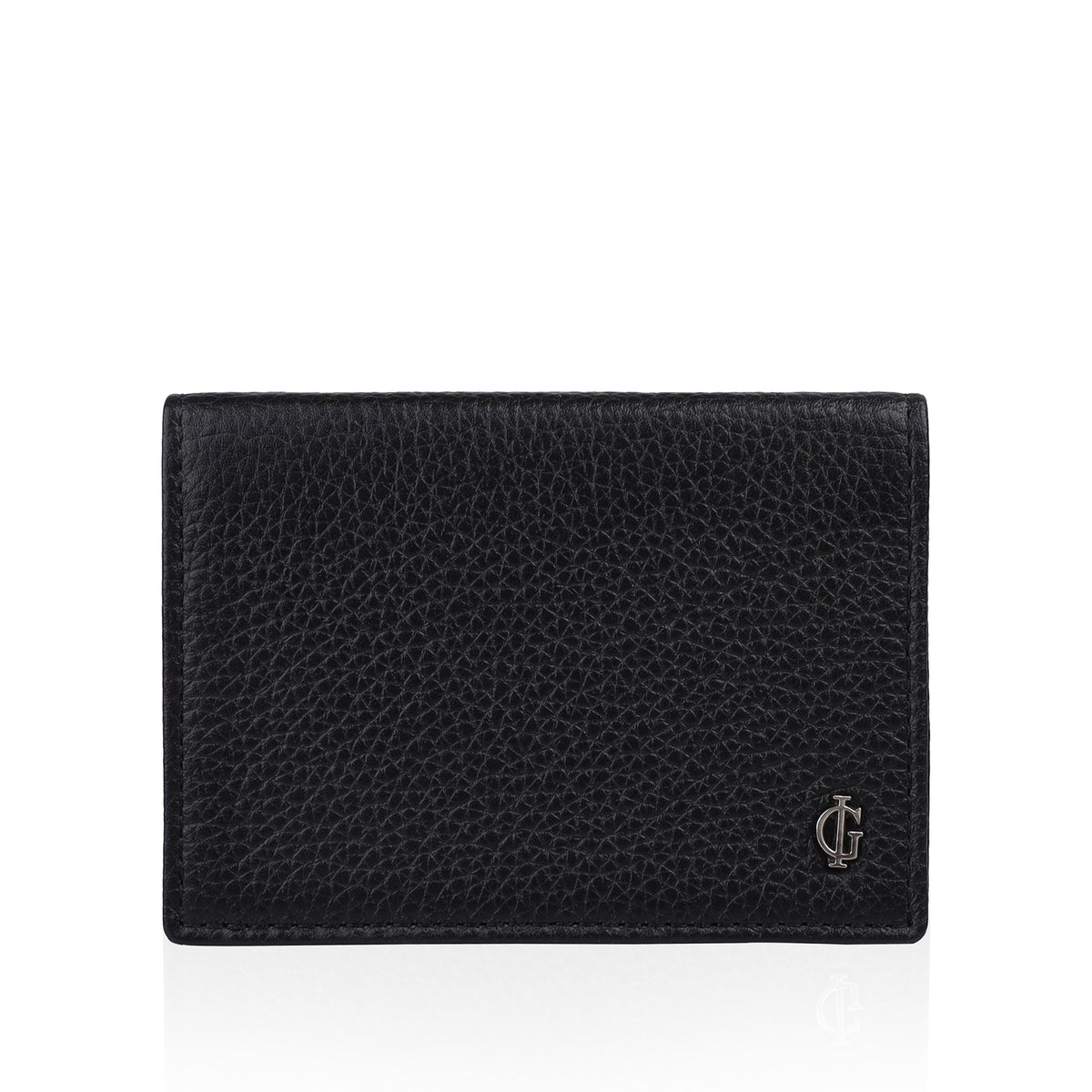 Luca - Black Pebble Grain Leather Card Holder