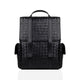 Sante - Men's Black Hand Woven Leather Backpack