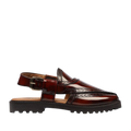 Brooklyn - Men's Oxblood Box Leather High Shine Sandal
