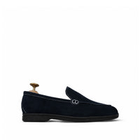 Crest - Men's Navy Blue Suede Loafer