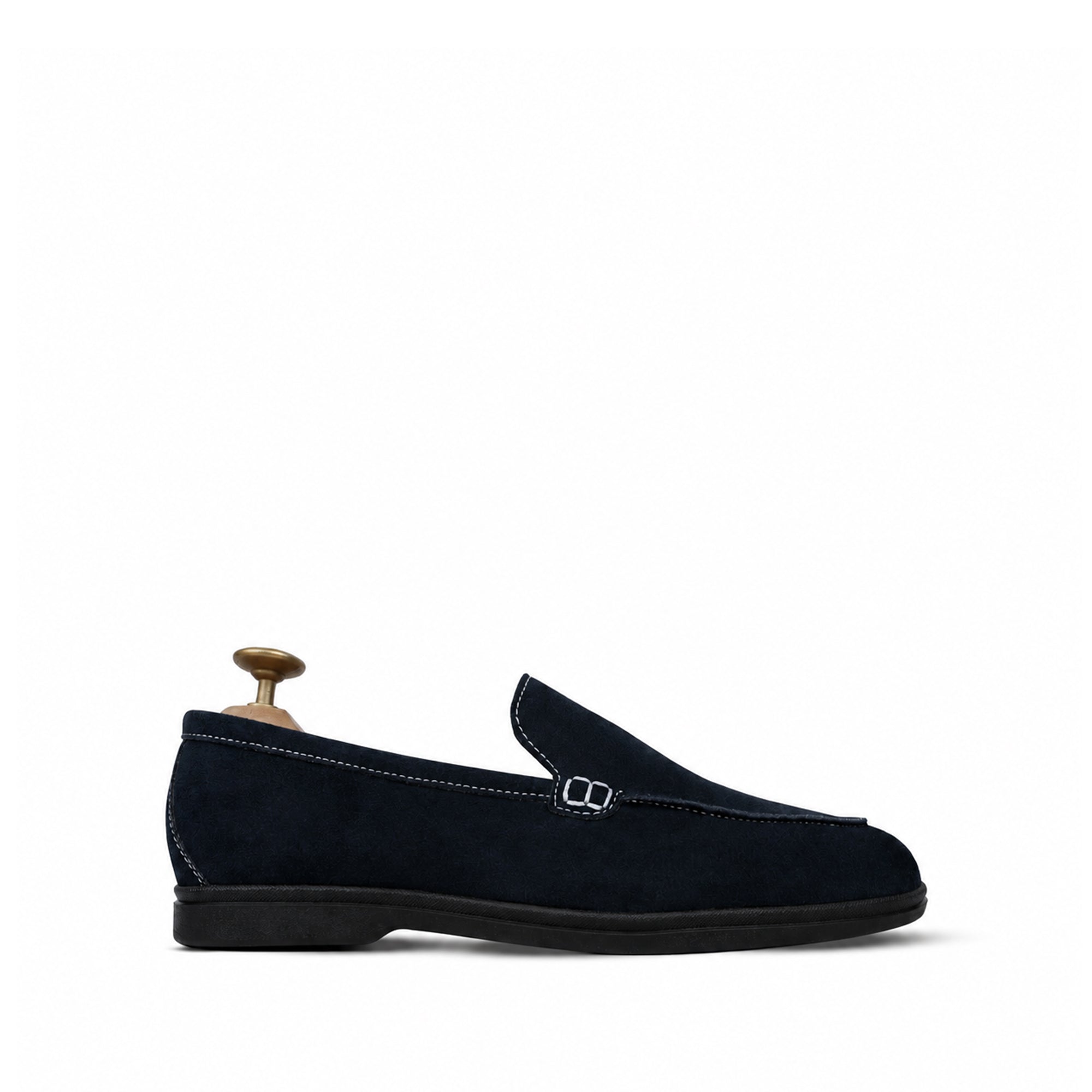 Crest - Men's Navy Blue Suede Loafer