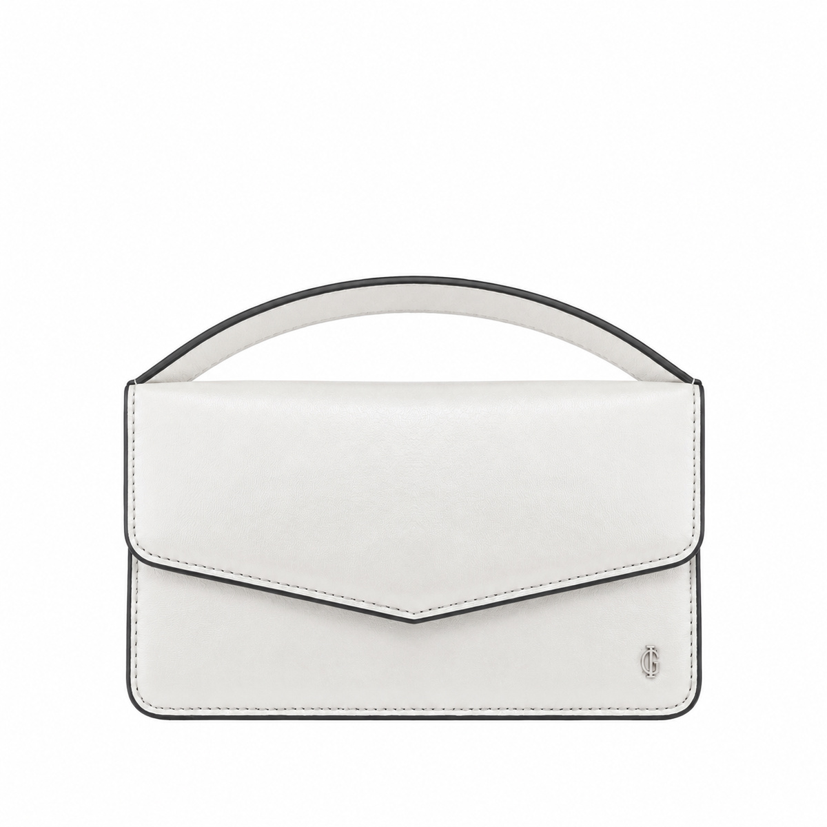 Victoria  - Pearl White Micro Hand Bag