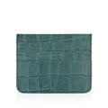 Sage - Sea Green Crocodile Textured Card Holder