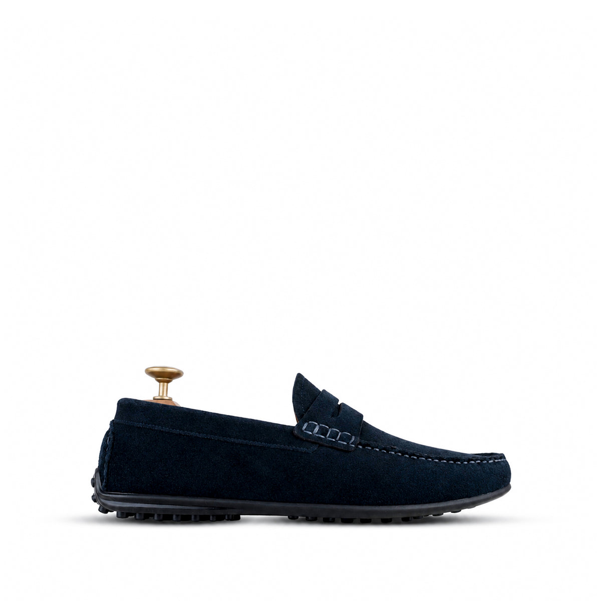 Knox - Men's Dark Blue Split Suede Driver Shoe