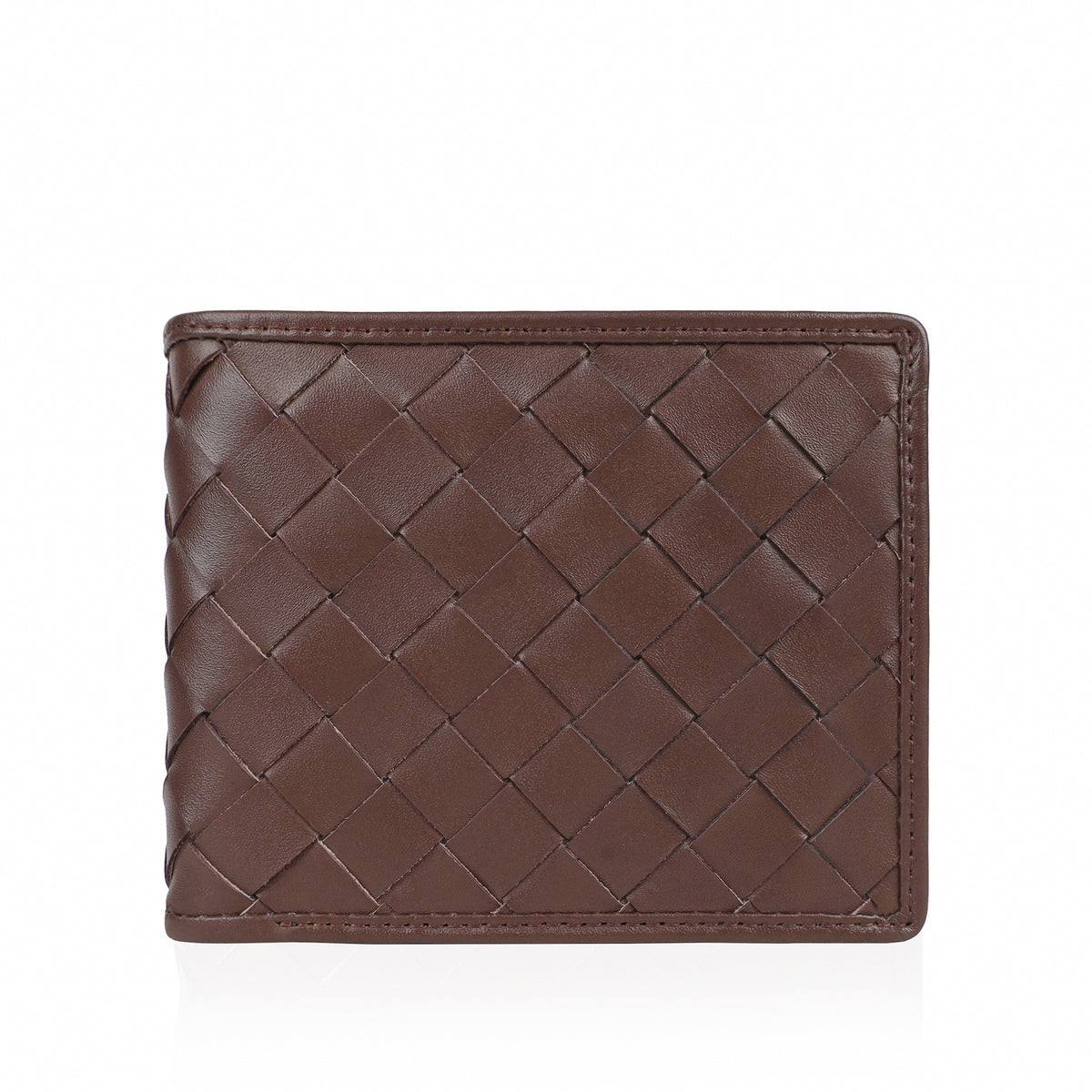 Rico - Light Brown Woven Calf Leather Wallet