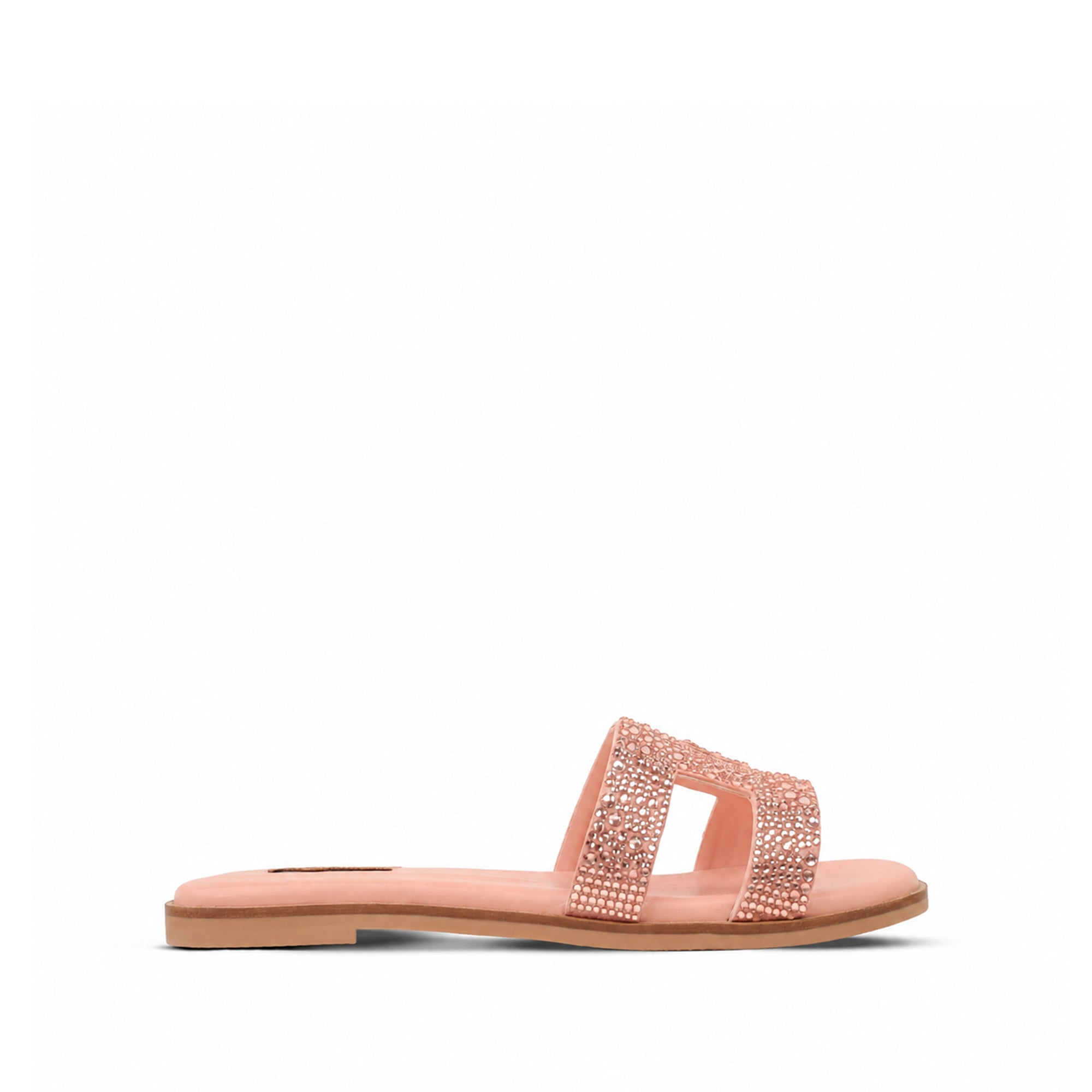 Sierra - Women's Rose Pink Rhinestone Slipper