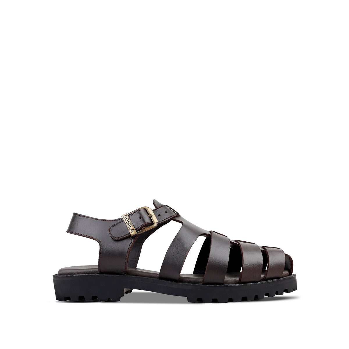 Balmo - Men's Dark Brown Calf Leather Sandal