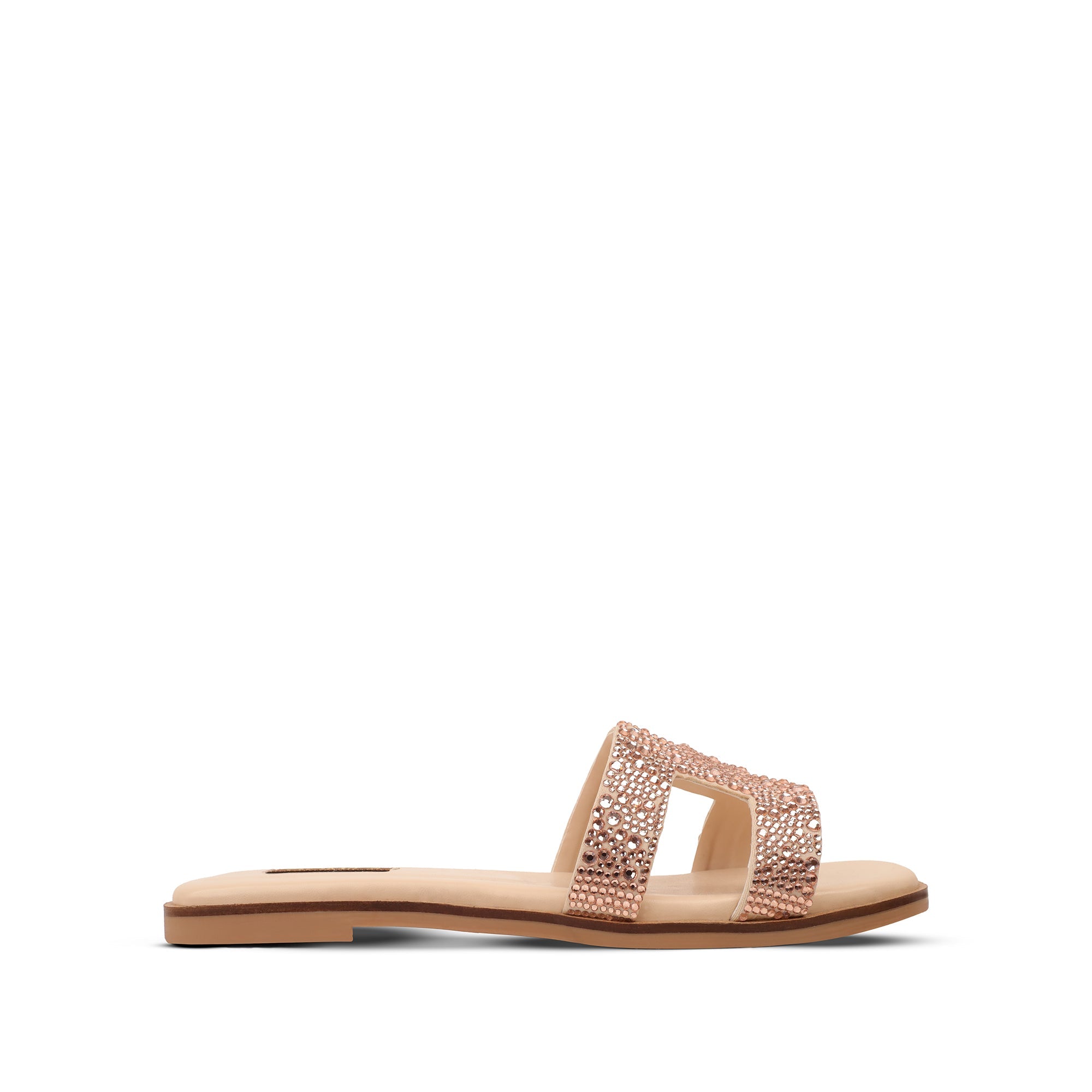 Sierra - Women's Peach Rhinestone Slipper