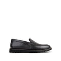Neil - Men's Black Milled Leather Sneaker