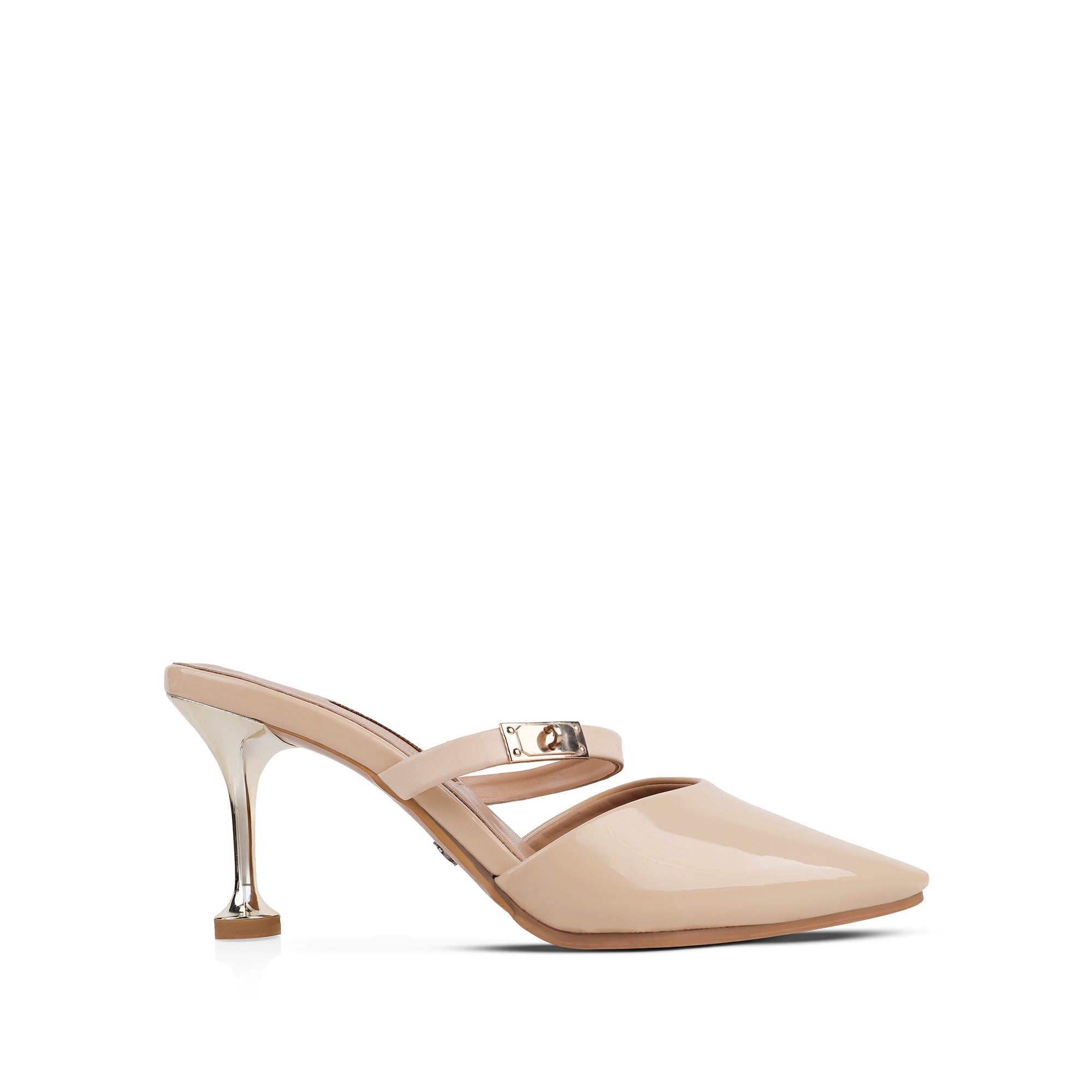 Elena - Women’s Beige 70mm Heels