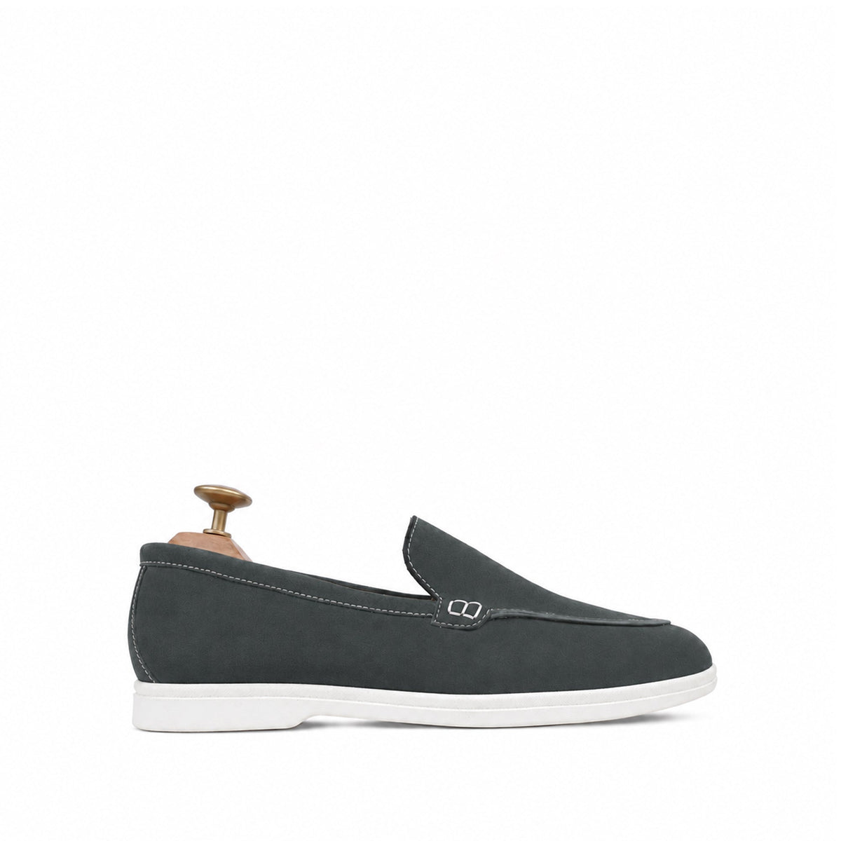 Crest - Men's Charcoal Grey Suede Loafer