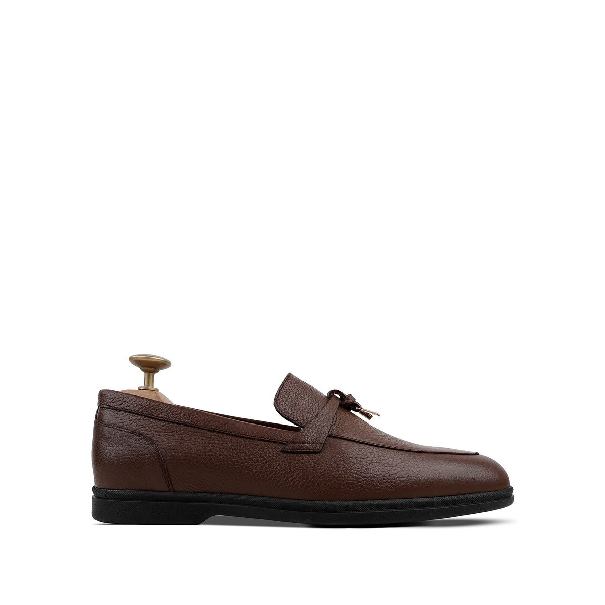 Brent - Men's Light Brown Milled Leather Loafer