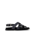 Galo - Men's Black & Grey Calf Leather Sandal