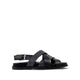 Galo - Men's Black & Grey Calf Leather Sandal