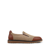 Amador - Men's Camel Brown Suede and Milled Leasther Sneaker