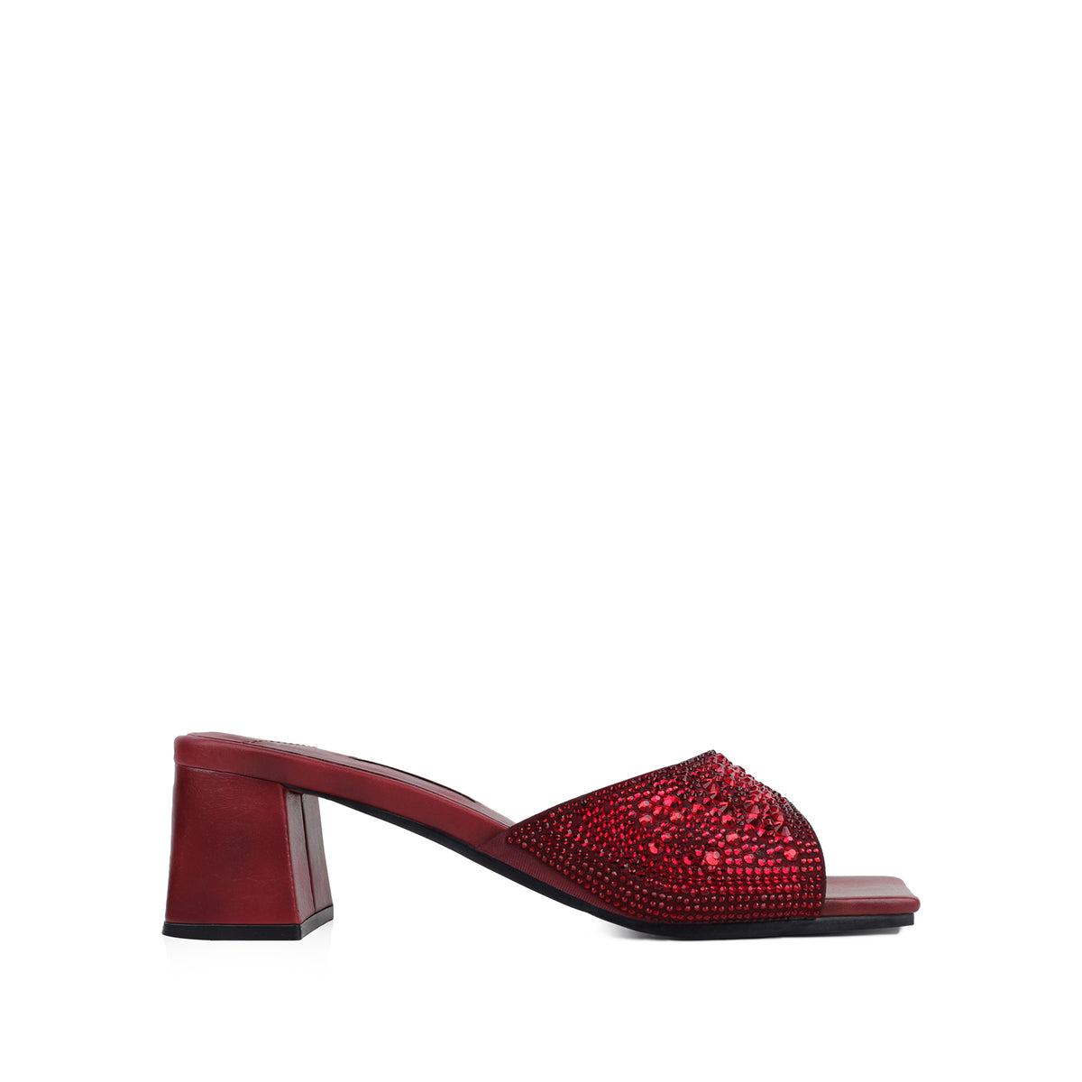 Mara - Women's Oxblood Rhinestone 50mm Heels