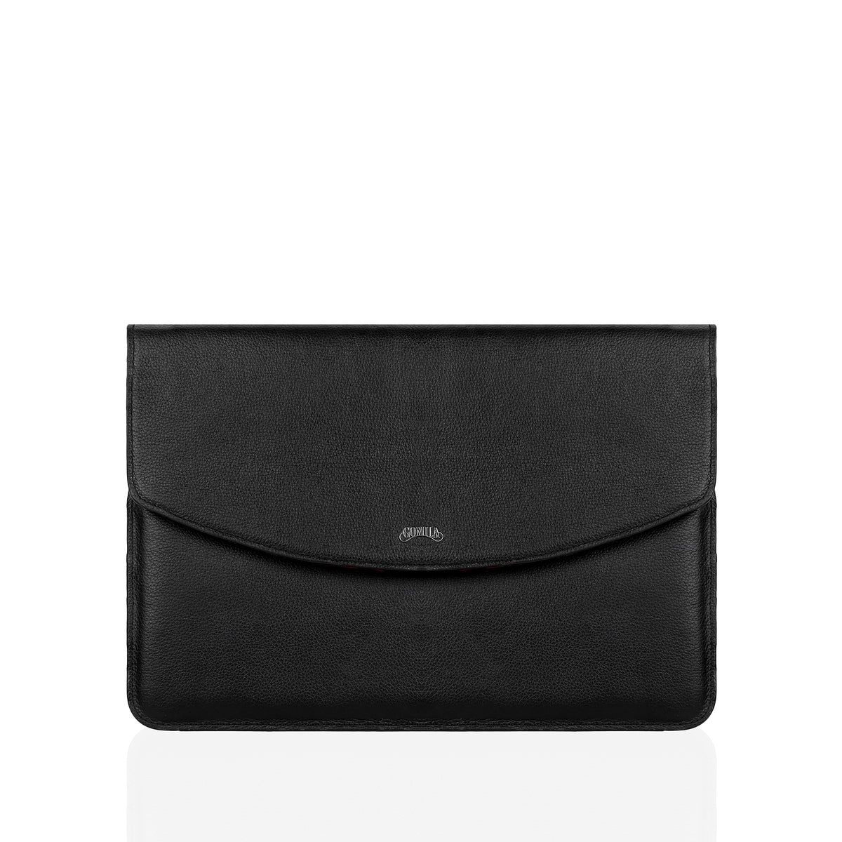 Santos - Black Pebble Grain Leather Laptop Sleeve