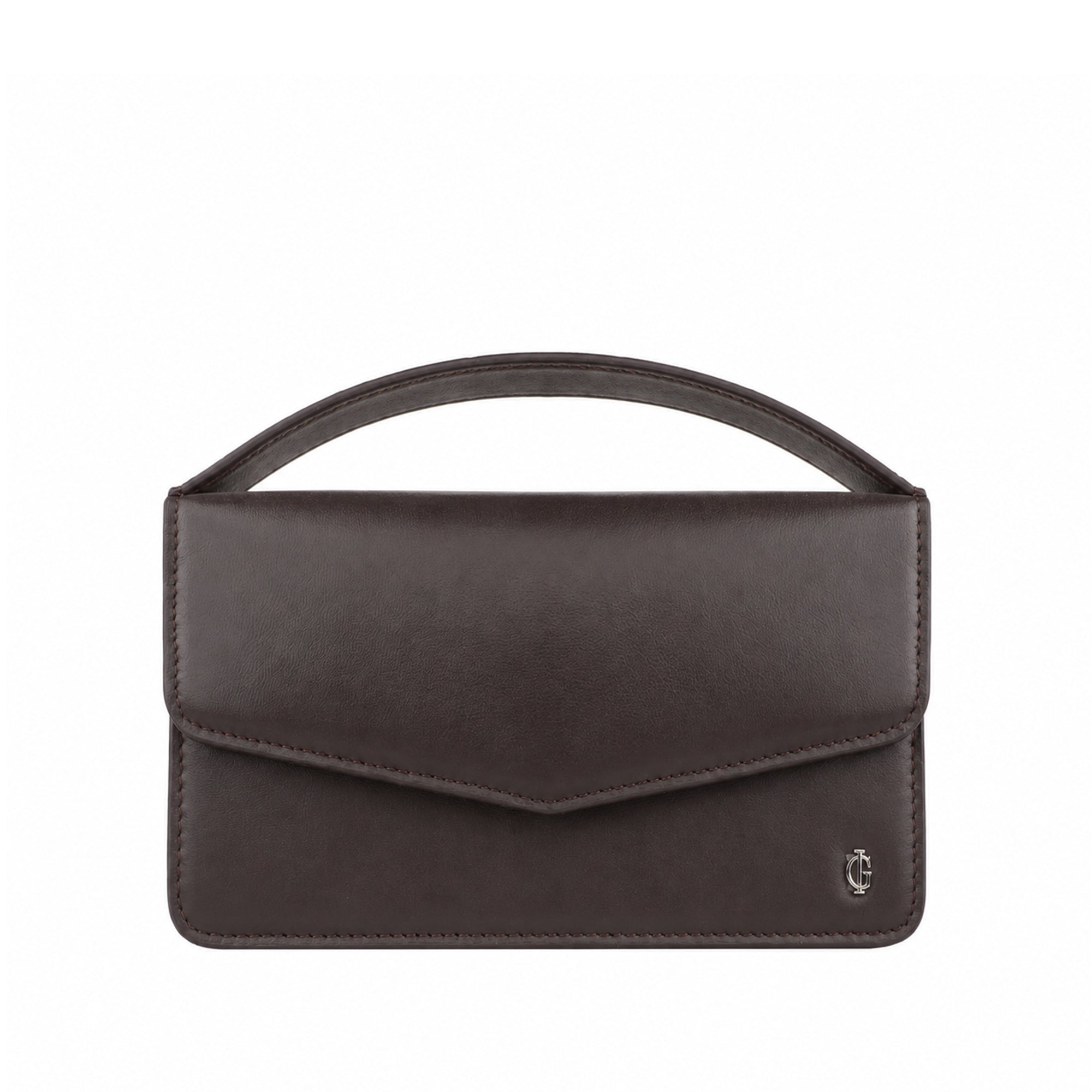 Victoria  - Chocolate Brown Micro Hand Bag