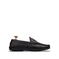 Knox - Men's Dark Brown Woven Textured Calf Leather Driver Shoe