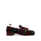 Clifford - Men's Black Suede Embroidery Goodyear Welted Bespoke Loafer