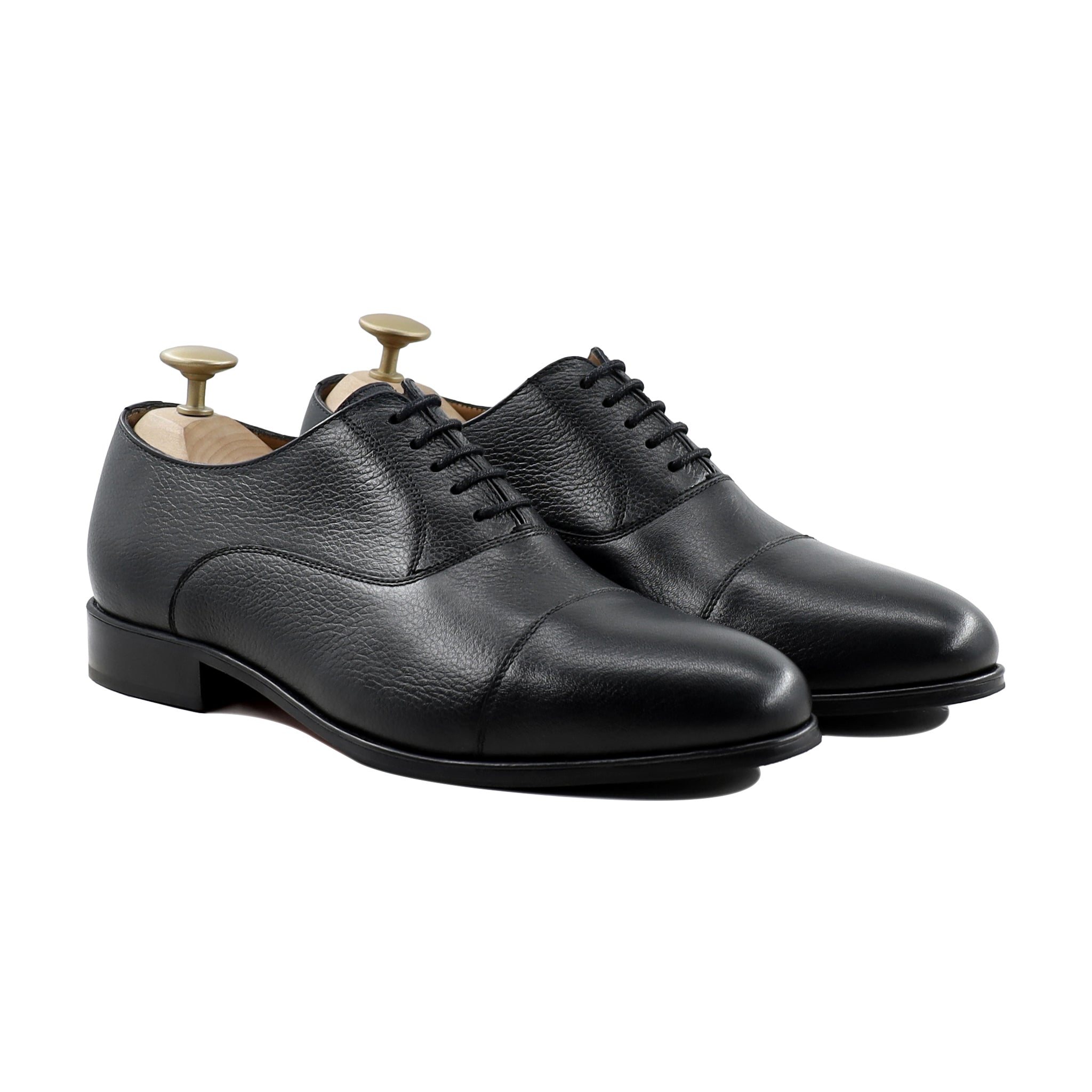 Kotka - Men's Black Pebble Grain Leather Oxford Shoe