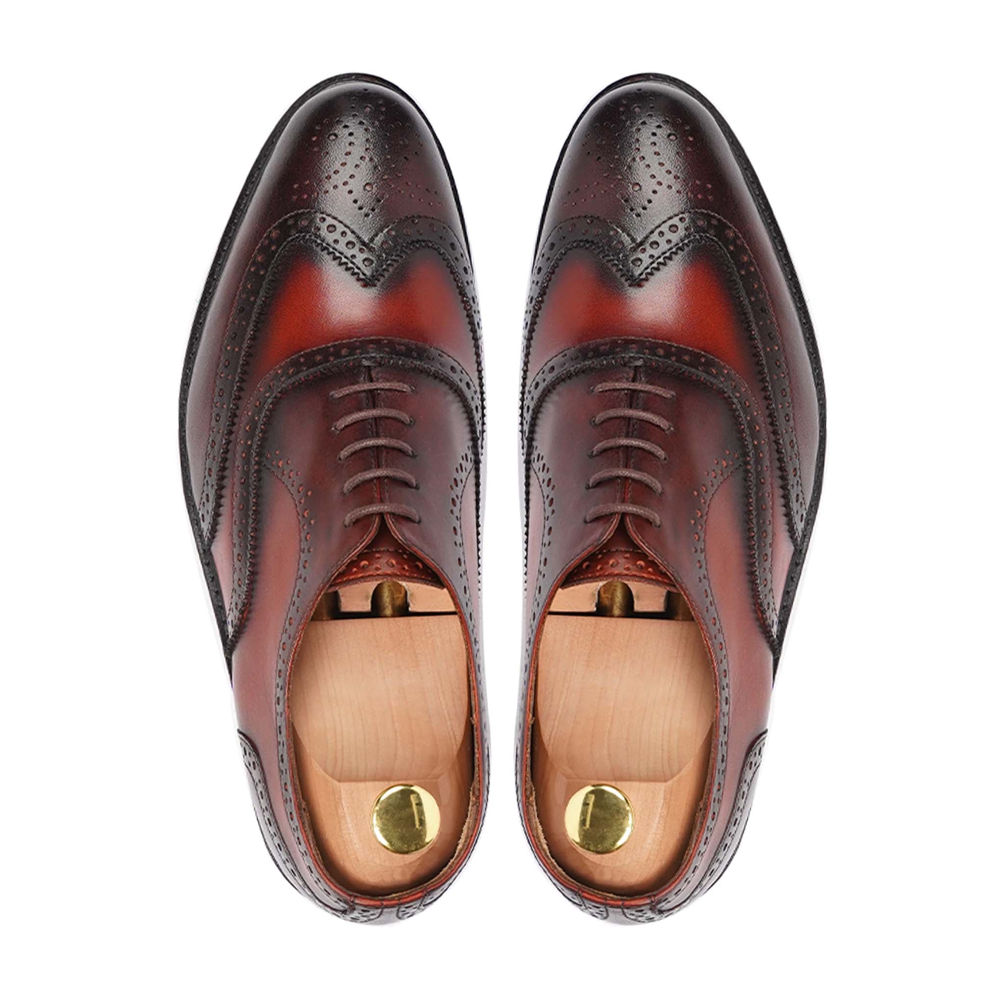 Coburg - Men's Burnished Oxblood Calf Leather Oxford Shoe