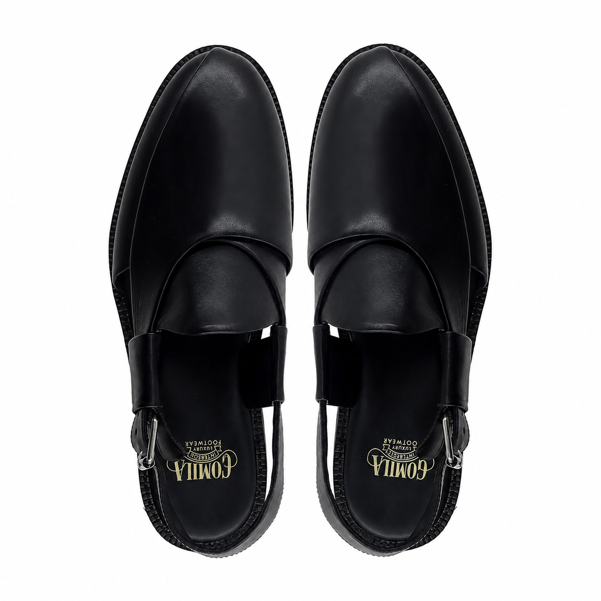 Crissy - Men's Black Calf Leather Sandal