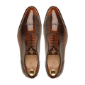 Drade - Men's Burnished Brown Box Leather High Shine Oxford Shoe