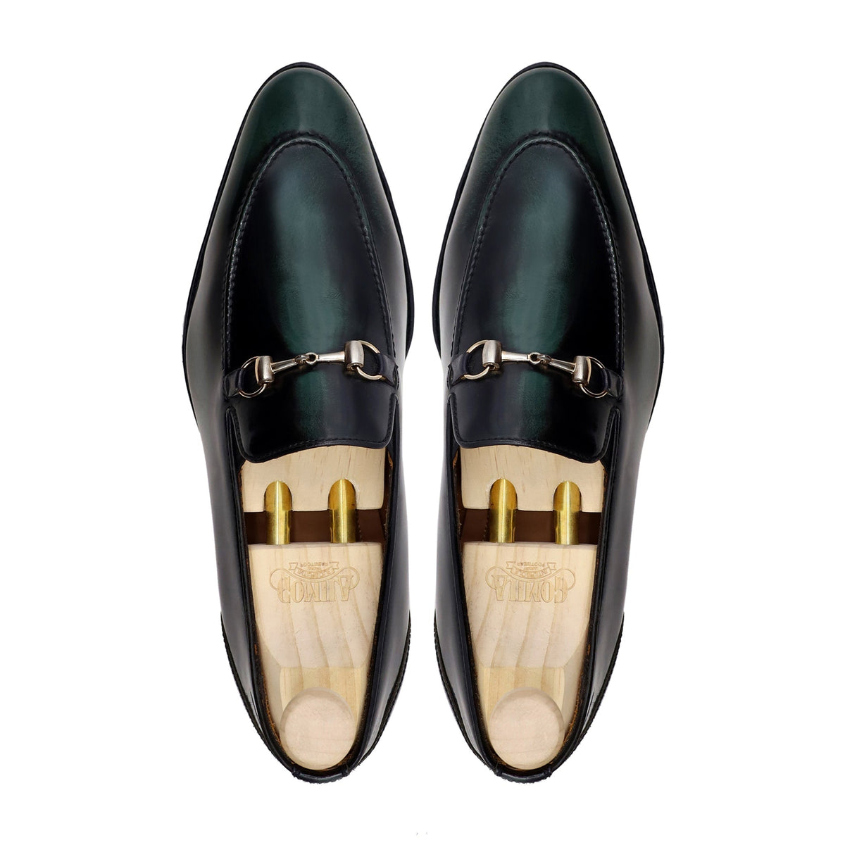 Detroit - Men's Burnished Green Box Leather High Shine Loafer