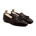 Delicacy - Men's Dark Brown Hand Woven Calf Leather Loafer