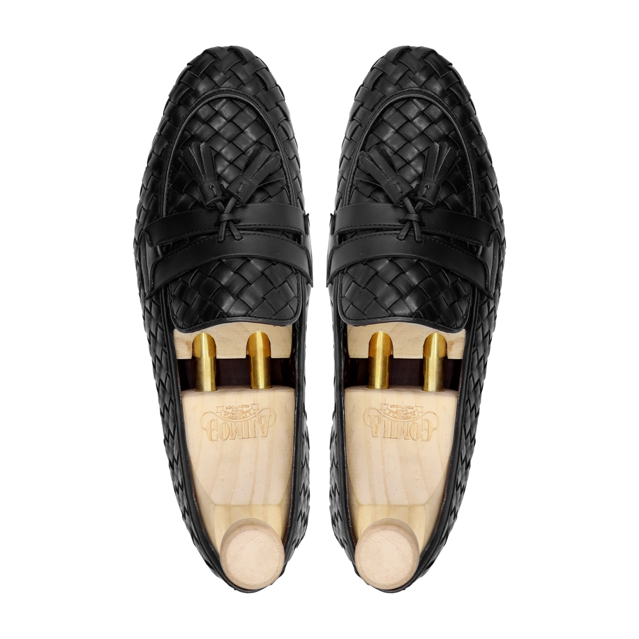 Delicacy - Men's Black Hand Woven Calf Leather Loafer