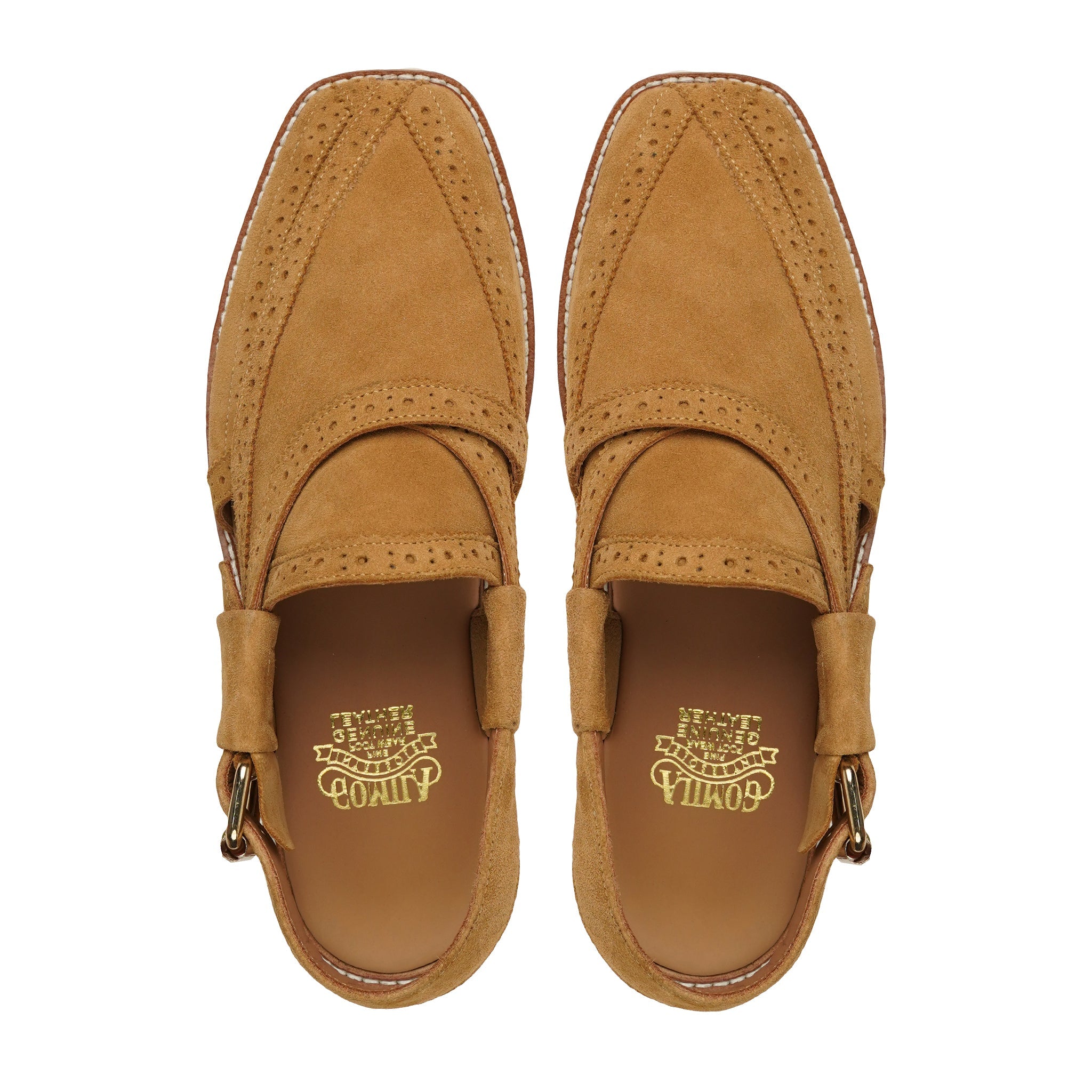 Satsuki - Men's Tan Kid Suede Sandal