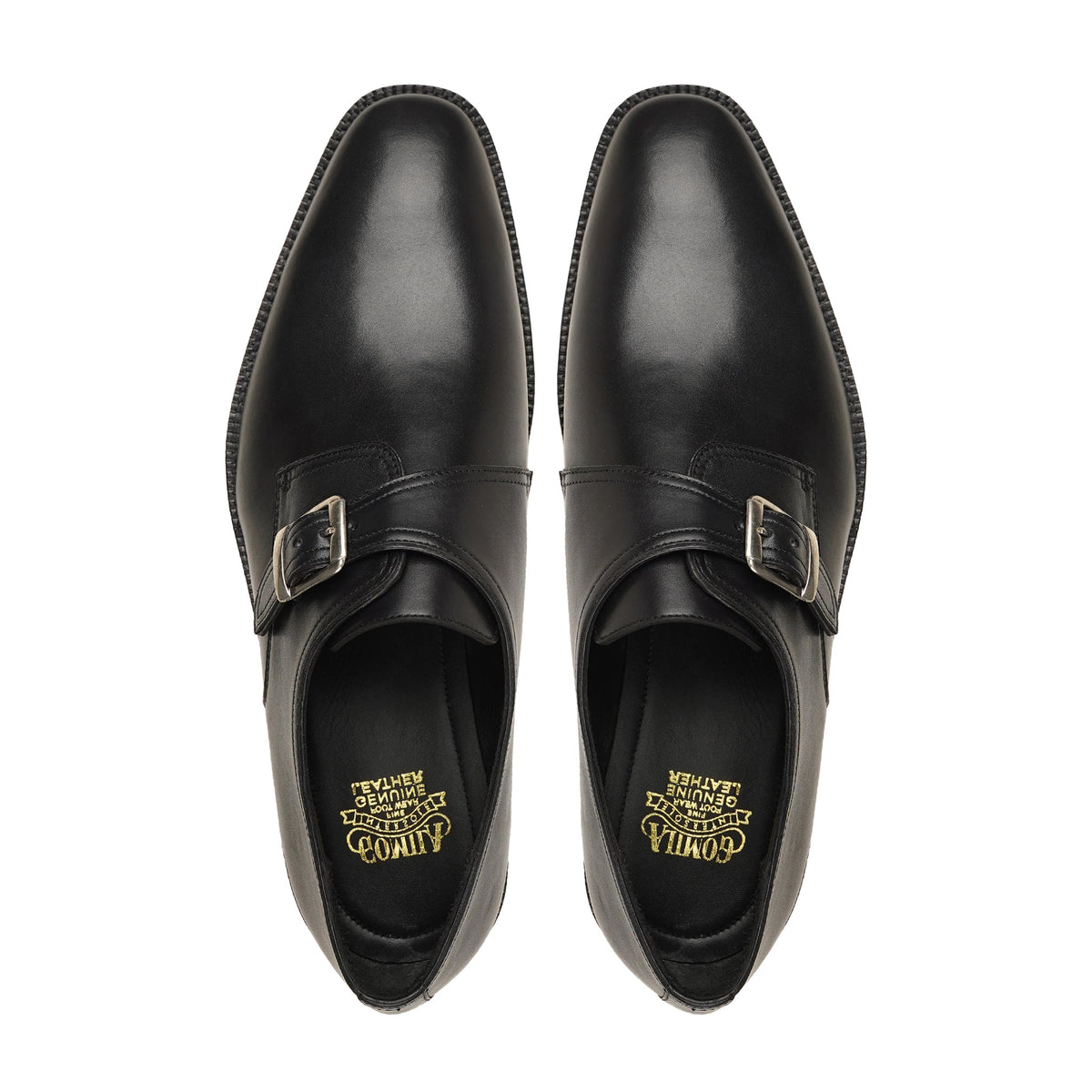 Bazuka - Men's Black Calf Leather Single Monkstrap