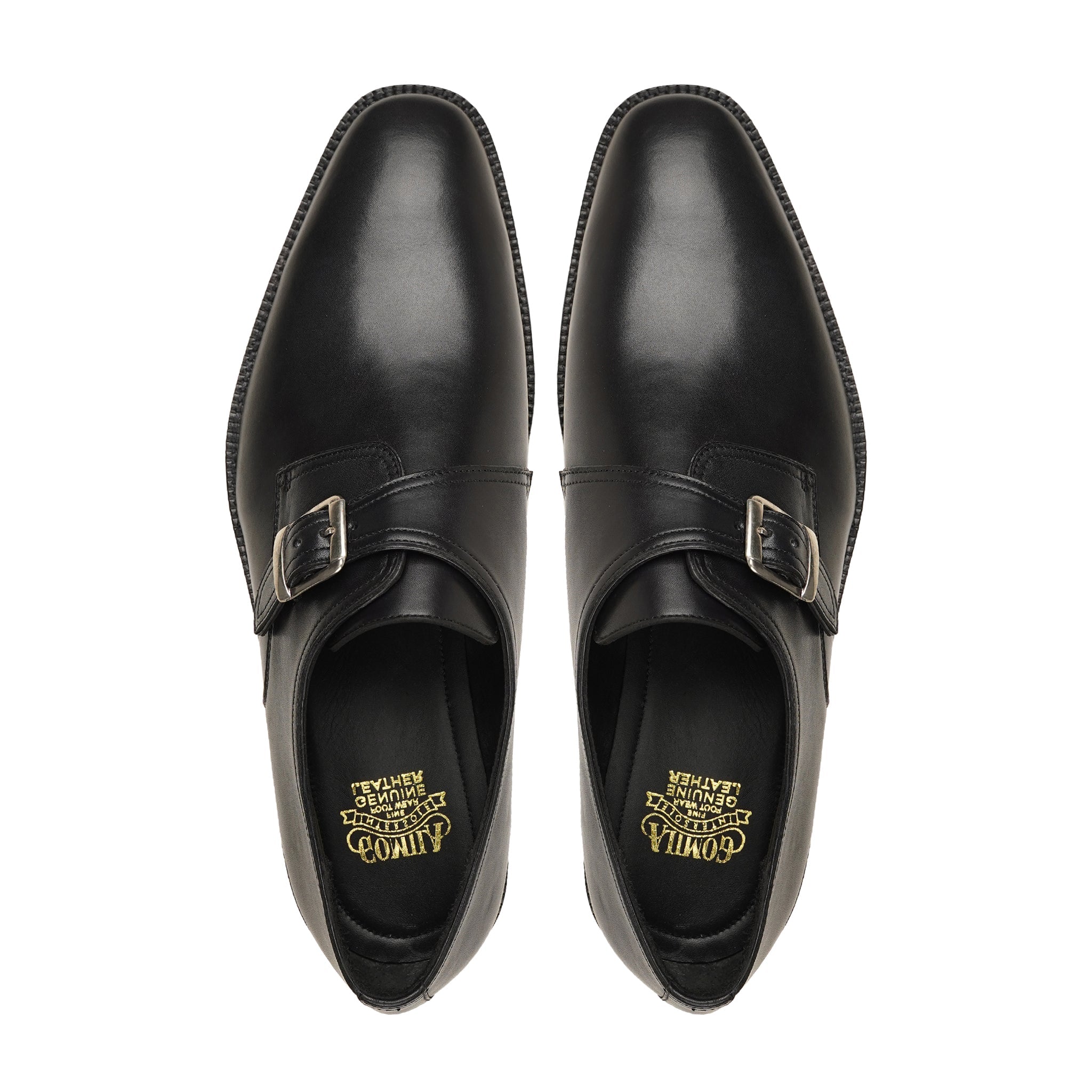 Bazuka - Men's Black Calf Leather Single Monkstrap