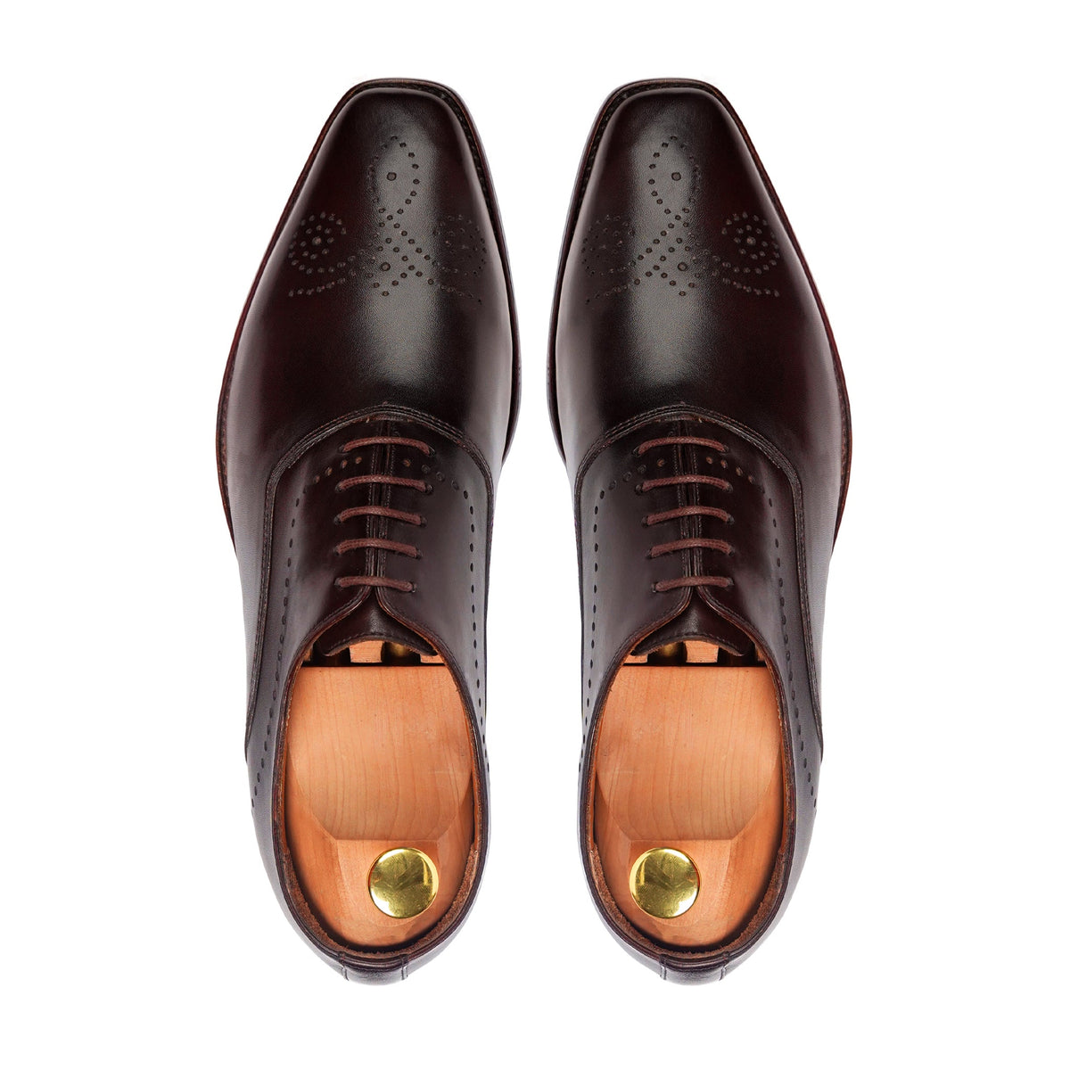 Criza - Men's Dark Brown Calf Leather Oxford Shoe