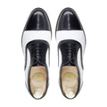Alcapone - Men's White Calf and Patent Leather Oxford Shoe