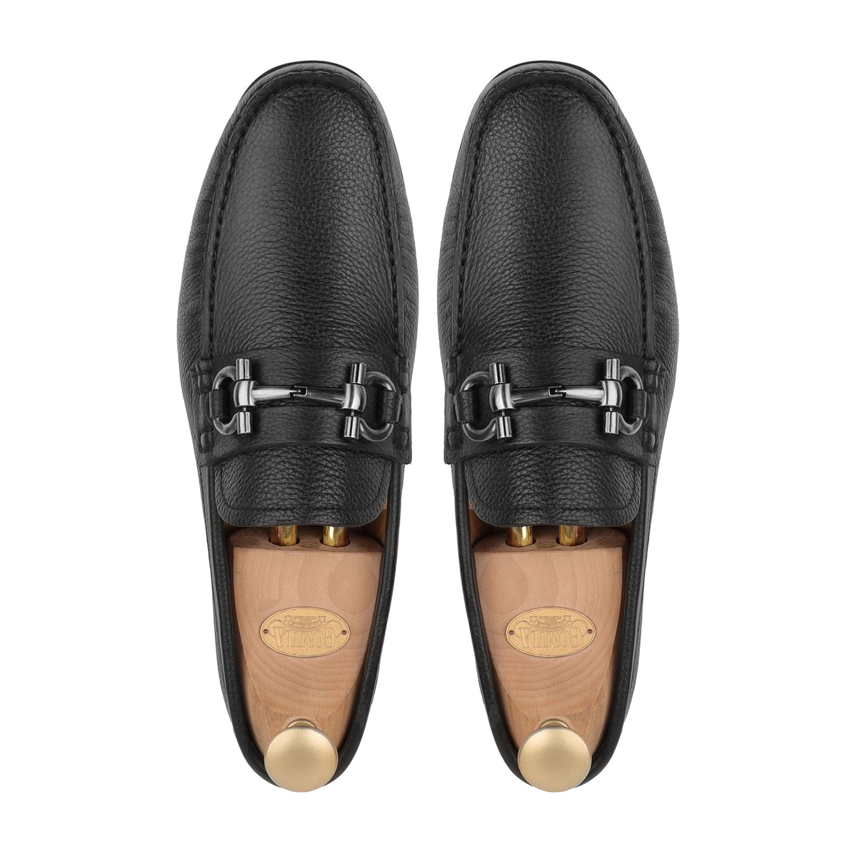 Tex - Men's Black Pebble Grain Leather Driver Shoe