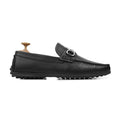 Tex - Men's Black Pebble Grain Leather Driver Shoe