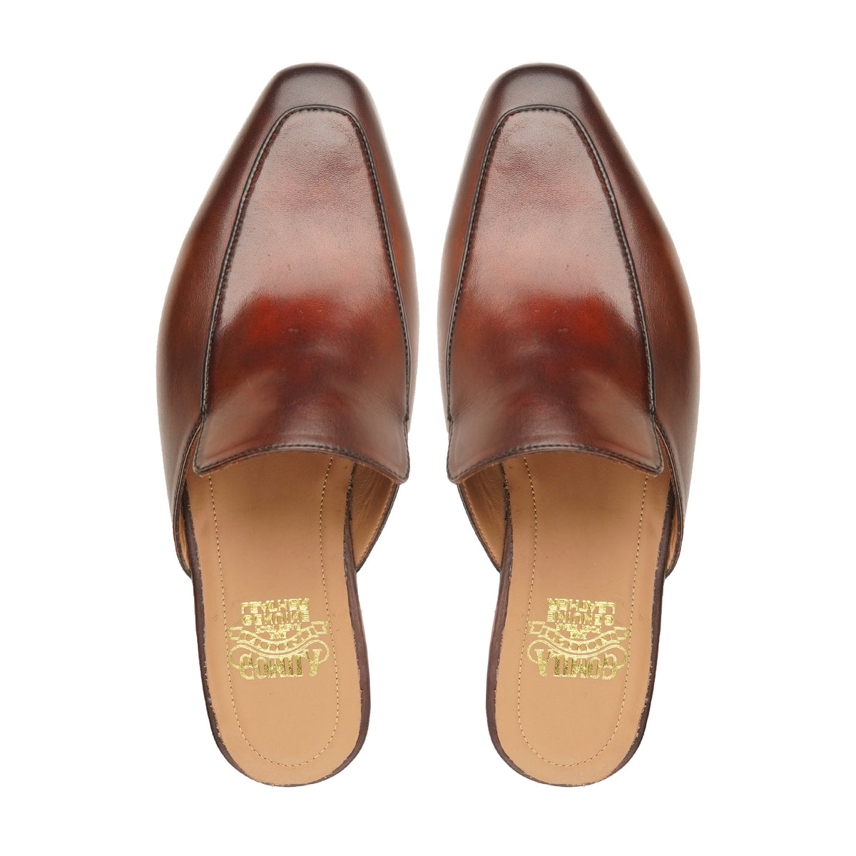 Zika - Men's Brown Patina Calf Leather Slipper