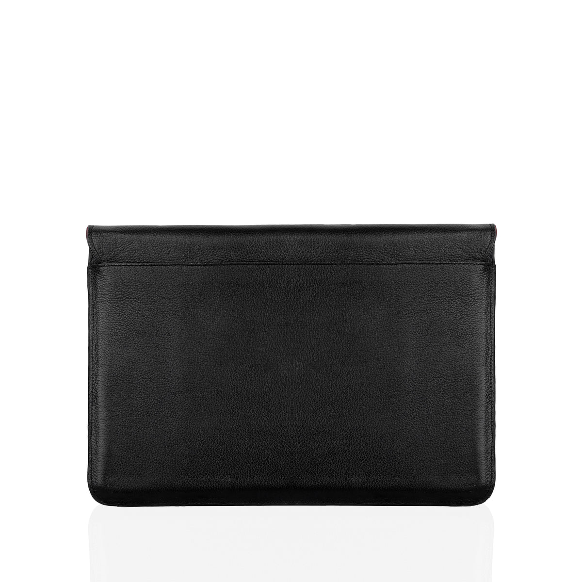 Santos - Black Pebble Grain Leather Laptop Sleeve